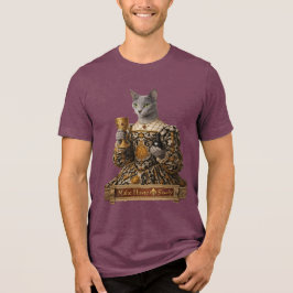 ロシアンブルーのルクレツィア・デ・メディチ猫 トライブレンドTシャツ