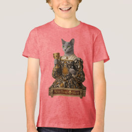 ロシアンブルーのルクレツィア・デ・メディチ猫 トライブレンドTシャツ