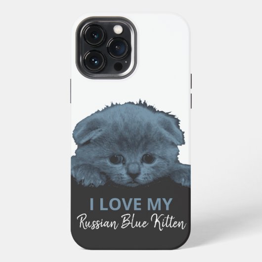 ロシアンブルーの子猫 iPhoneケース (裏面)