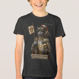 ロシアンブルーの征服者猫 - 名誉と伝統 トライブレンドTシャツ