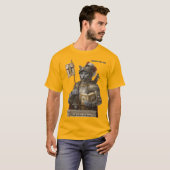 ロシアンブルーの征服者猫 - 名誉と伝統 Tシャツ (正面フル)