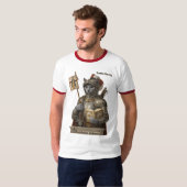 ロシアンブルーの征服者猫 - 名誉と伝統 Tシャツ (正面フル)