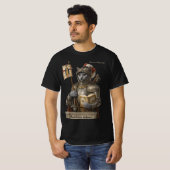 ロシアンブルーの征服者猫 - 名誉と伝統 Tシャツ (正面フル)