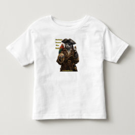 ロシアンブルーの海賊猫 - 勇者に幸運が訪れる トドラーTシャツ