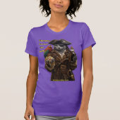 ロシアンブルーの海賊猫 - 勇者に幸運が訪れる Tシャツ (正面)