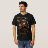 ロシアンブルーの海賊猫 - 勇者に幸運が訪れる Tシャツ (正面フル)