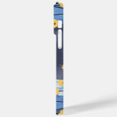 ロシアンブルーの猫と黄色い花 Case-Mate iPhoneケース (裏面 / 左)