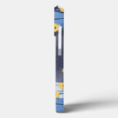ロシアンブルーの猫と黄色い花 Case-Mate iPhoneケース (裏面 / 左)
