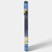 ロシアンブルーの猫と黄色い花 Case-Mate iPhoneケース (裏面 / 左)