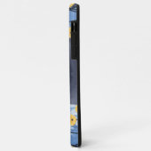 ロシアンブルーの猫と黄色い花 Case-Mate iPhoneケース (裏面/左)