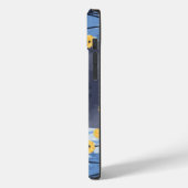 ロシアンブルーの猫と黄色い花 Case-Mate iPhoneケース (裏面 / 左)