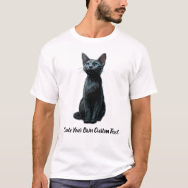 ロシアンブルーの猫 オリジナルテキスト Tシャツ
