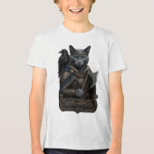 ロシアンブルーの貴族オーディンの猫 トライブレンドTシャツ (正面)