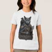 ロシアンブルーの貴族オーディンの猫 トライブレンドTシャツ (正面)