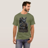 ロシアンブルーの貴族オーディンの猫 Tシャツ (正面フル)