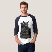 ロシアンブルーの貴族オーディンの猫 Tシャツ (正面フル)