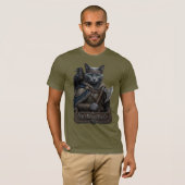 ロシアンブルーの貴族オーディンの猫 Tシャツ (正面フル)
