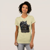 ロシアンブルーの貴族オーディンの猫 Tシャツ (正面フル)