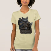 ロシアンブルーの貴族オーディンの猫 Tシャツ (正面)