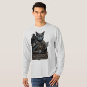 ロシアンブルーの貴族オーディンの猫 Tシャツ (正面フル)