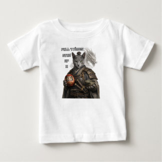 ロシアンブルーサムライキャット ベビーTシャツ