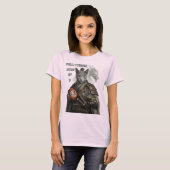 ロシアンブルーサムライキャット Tシャツ (正面フル)