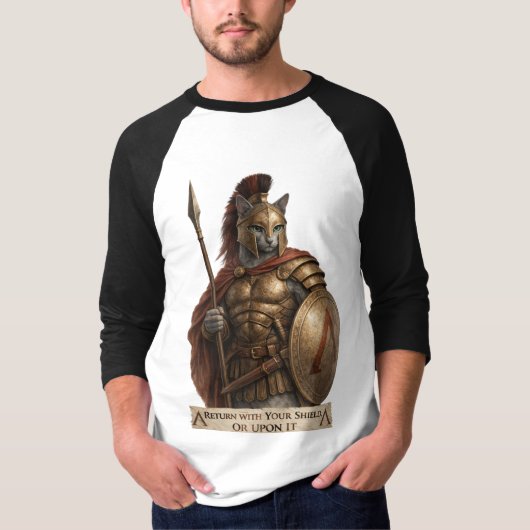 ロシアンブルースパルタ猫 Tシャツ (正面)