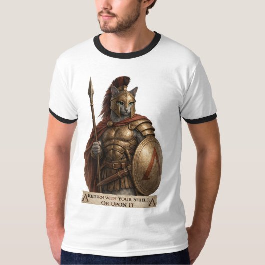 ロシアンブルースパルタ猫 Tシャツ (正面)