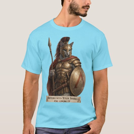 ロシアンブルースパルタ猫 Tシャツ (正面)
