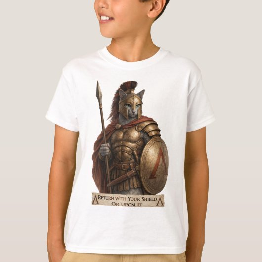 ロシアンブルースパルタ猫 Tシャツ (正面)