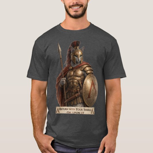 ロシアンブルースパルタ猫 Tシャツ (正面)