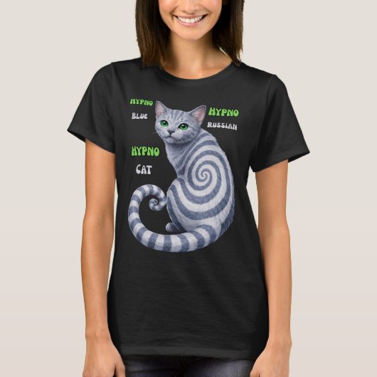 ロシアンブルーハイプノキャット Tシャツ (正面)