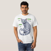 ロシアンブルーヒプノキャット Tシャツ (正面フル)