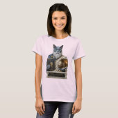 ロシアンブループラトン猫 Tシャツ (正面フル)