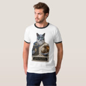 ロシアンブループラトン猫 Tシャツ (正面フル)