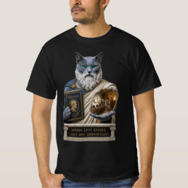 ロシアンブループラトン猫 Tシャツ