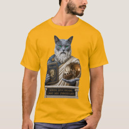 ロシアンブループラトン猫 Tシャツ