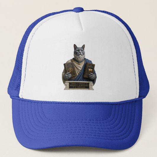 ロシアンブルーホメロス猫 キャップ (正面)