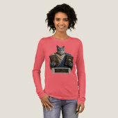 ロシアンブルーホメロス猫 トライブレンドTシャツ (正面全体)
