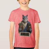 ロシアンブルーホメロス猫 トライブレンドTシャツ (正面)
