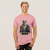 ロシアンブルーホメロス猫 トライブレンドＴシャツ (正面全面)