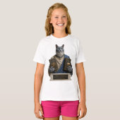 ロシアンブルーホメロス猫 Tシャツ (正面フル)