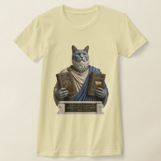 ロシアンブルーホメロス猫 Tシャツ (レイダウン)