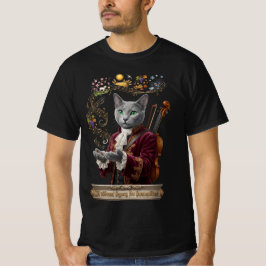 ロシアンブルーヴィヴァルディキャット:活気に満ちた遺産 Tシャツ
