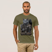 ロシアンブルーヴェテランオーディンの猫 Tシャツ (正面フル)