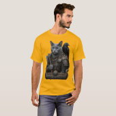 ロシアンブルーヴェテランオーディンの猫 Tシャツ (正面フル)
