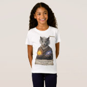 ロシアンブルー アインシュタイン 猫 - 想像力 Tシャツ (正面フル)