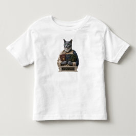 ロシアンブルー・アリストテレス猫 トドラーTシャツ