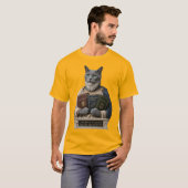 ロシアンブルー・アリストテレス猫 Tシャツ (正面フル)