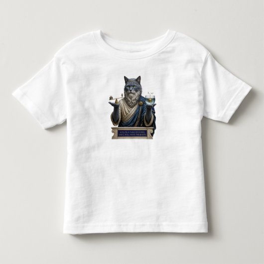 ロシアンブルー・アルキメデス猫 トドラーTシャツ (正面)
